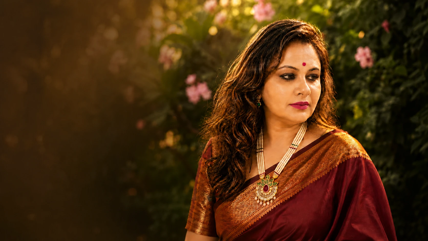 Exquisite Diamond Gold Pearl Set on Dark Silk Background